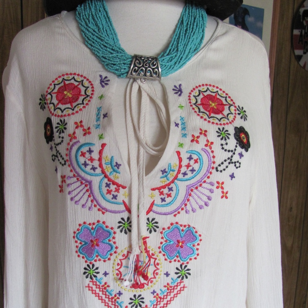 LADIES BOHO TUNIC/DRESS BRAND NEW SIZES  AVAILABLE - Picture 2 of 8